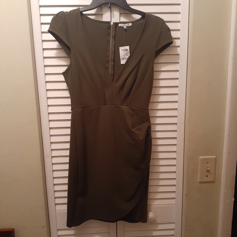 Green mini dress